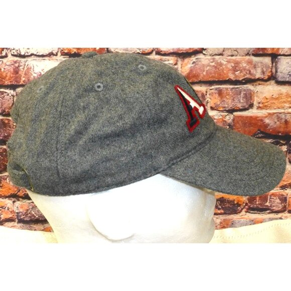 A&F Gray Wool Blend Embroidered Baseball Cap Adjustable Back Strap - Picture 2 of 6